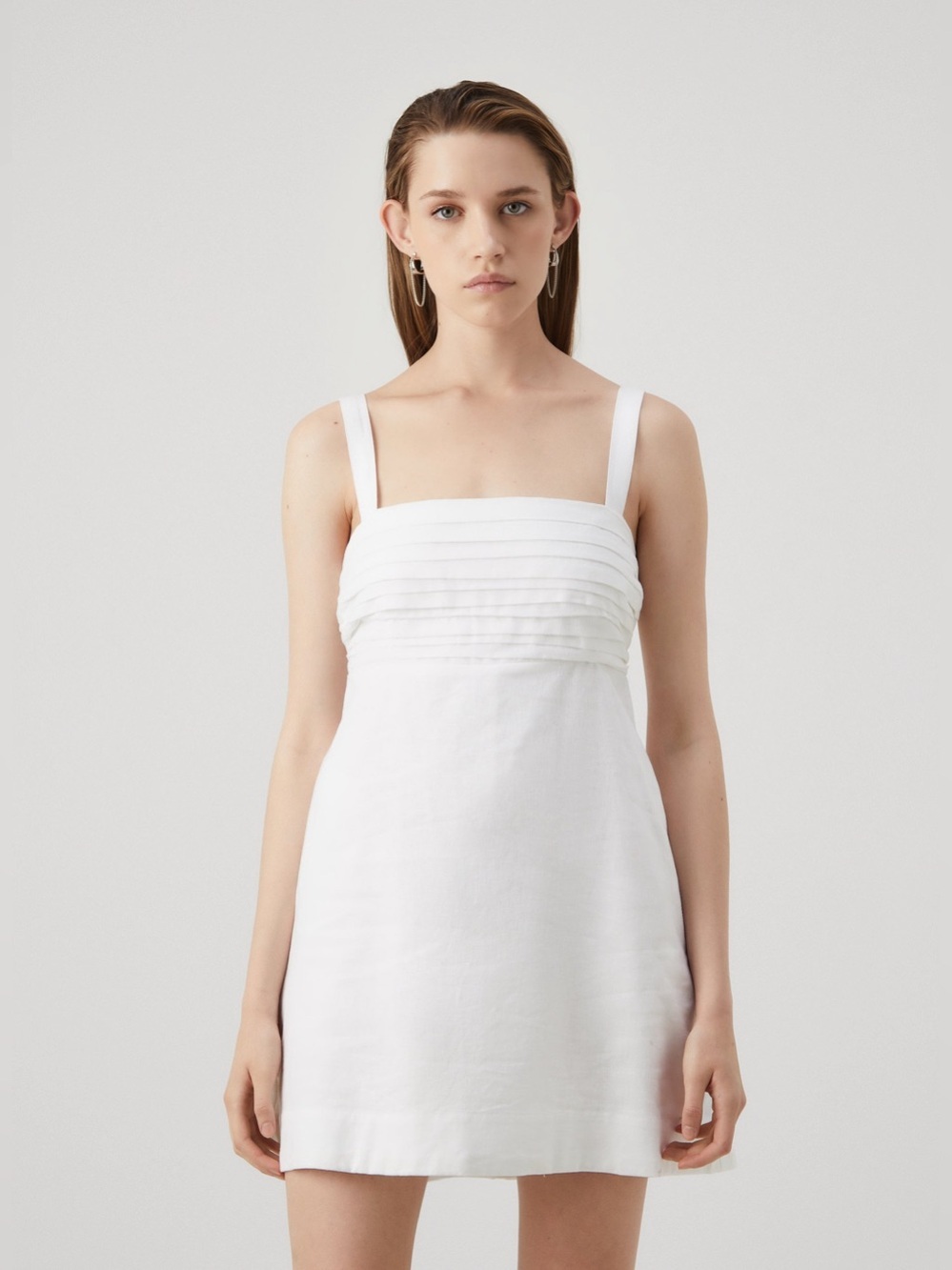 NWT Women's White Linen Blend Emerson Skort Dress | XXS Petite | White